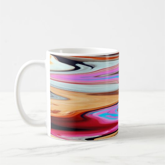 Kleurig abstract patroon koffiemok (Links)