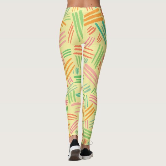 Kleurig abstract patroon leggings (Achterkant)
