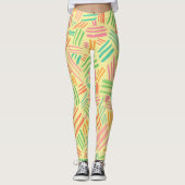 Kleurig abstract patroon leggings (Voorkant)