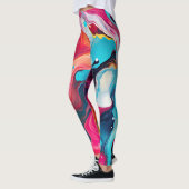 Kleurig abstract patroon leggings (Links)