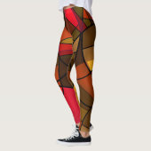 Kleurig abstract patroon leggings (Links)