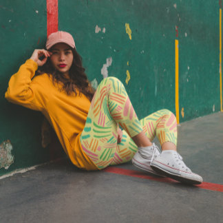 Kleurig abstract patroon leggings