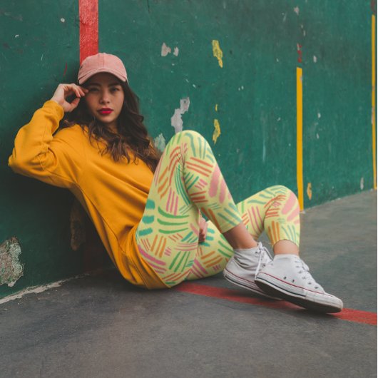 Kleurig abstract patroon leggings