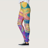 Kleurig abstract patroon leggings (Links)