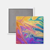 Kleurig abstract patroon magneet (Voorkant / Achterkant)