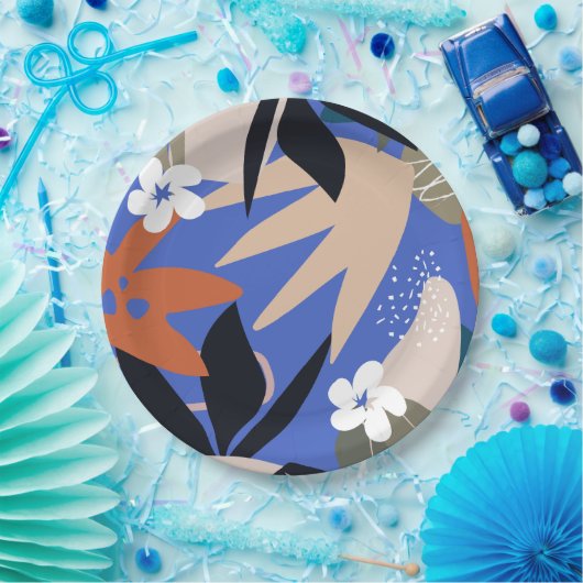 Kleurig abstract patroon papieren bordje (Feest)