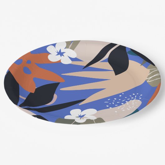 Kleurig abstract patroon papieren bordje (Gekanteld)