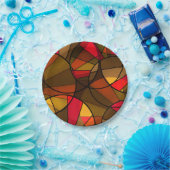 Kleurig abstract patroon papieren bordje (Feest)