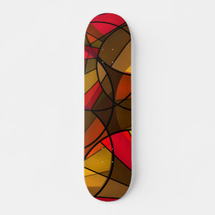 Kleurig abstract patroon persoonlijk skateboard