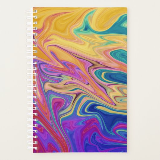 Kleurig abstract patroon planner (Voorkant)