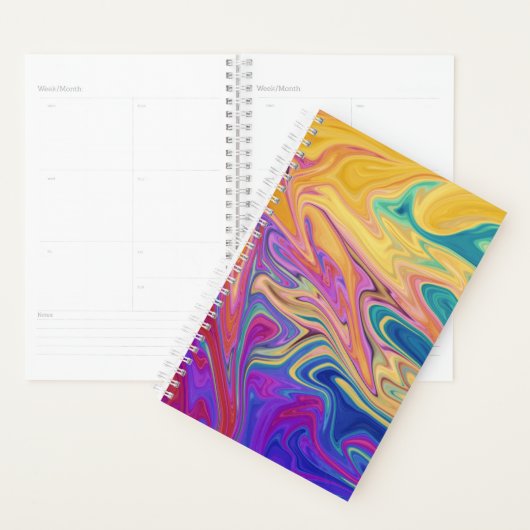 Kleurig abstract patroon planner (Display)