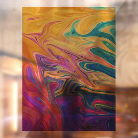 Kleurig abstract patroon raamsticker (Vel 2)