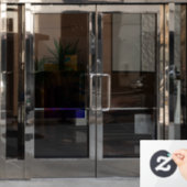 Kleurig abstract patroon raamsticker (Kantoordeur)