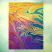 Kleurig abstract patroon raamsticker (Vel 3)