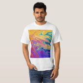 Kleurig abstract patroon t-shirt (Voorkant volledig)