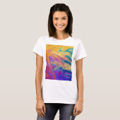 Kleurig abstract patroon t-shirt (Voorkant volledig)