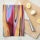 Kleurig abstract patroon theedoek (Quarter Fold)