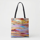Kleurig abstract patroon tote bag (Voorkant)