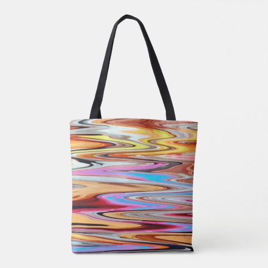 Kleurig abstract patroon tote bag (Achterkant)