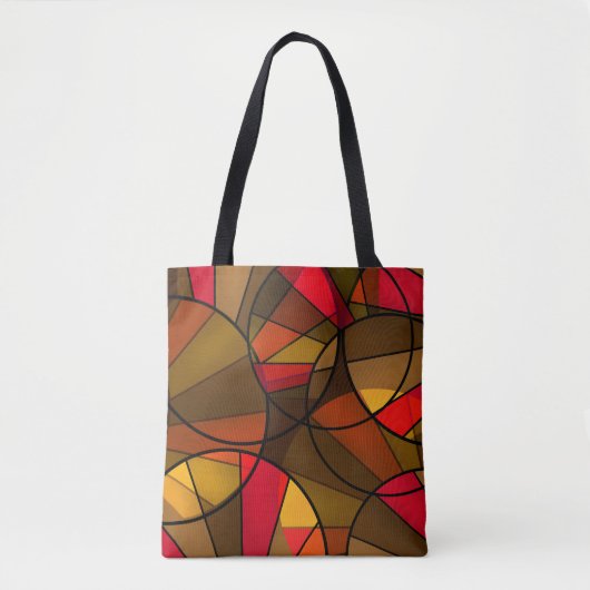 Kleurig abstract patroon tote bag (Voorkant)