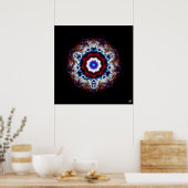 Kleurig abstract patroon (uitheemse ogen 1) poster (Keuken)