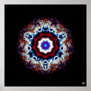 Kleurig abstract patroon (uitheemse ogen 1) poster