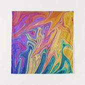 Kleurig abstract patroon wandkleed (Voorkant (horizontaal))