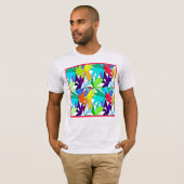 Kleurig Abstract patroonontwerp T-shirt (Voorkant volledig)