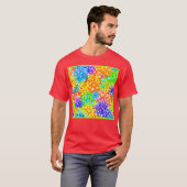 Kleurig Abstract patroonontwerp T-shirt (Voorkant volledig)