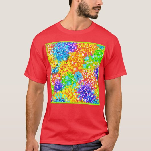 Kleurig Abstract patroonontwerp T-shirt (Voorkant)