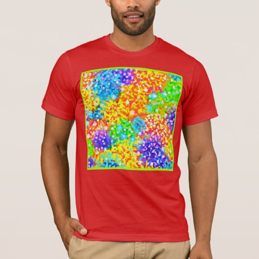 Kleurig Abstract patroonontwerp T-shirt (Voorkant)