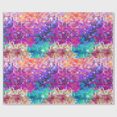 Kleurig abstract schijfglitterpatroon cadeaupapier (Vlak)