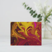 Kleurig abstract schilderij briefkaart (Staand voorkant)