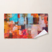 Kleurig abstract schilderij handdoek (Handdoek)