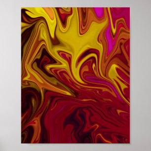 Kleurig abstract schilderij poster
