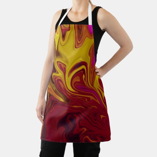 Kleurig abstract schilderij schort (Insitu)