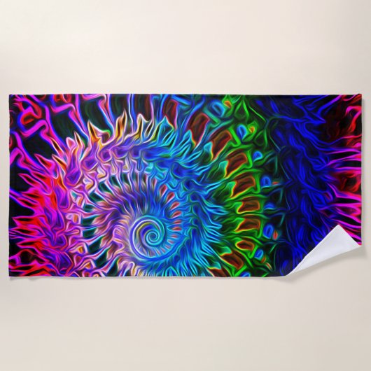 Kleurig Abstract Shell Design - Beach Towel Strandlaken (Voorkant)