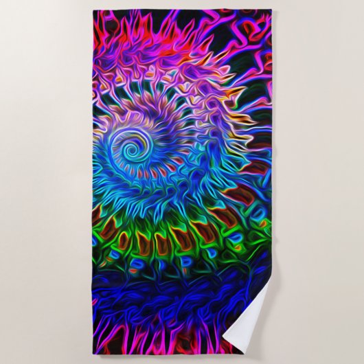 Kleurig Abstract Shell Design - Beach Towel Strandlaken (Voorkant)