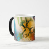 Kleurig abstract slangenhuidpatroon magische mok (Voorkant links)