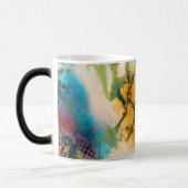 Kleurig abstract slangenhuidpatroon magische mok (Links)