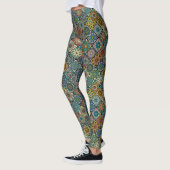 Kleurig abstract tegelvormig ontwerp leggings (Links)