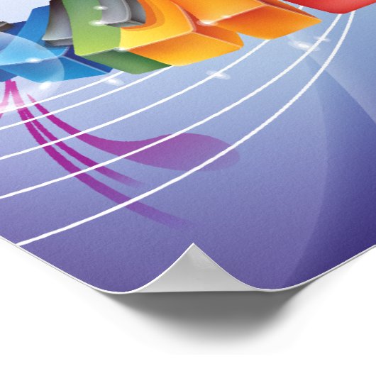 Kleurig Abstract toetsenbord Poster (Hoek)