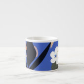 Kleurig abstract tropisch patroon espresso kop (Voorkant)