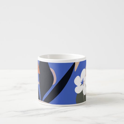 Kleurig abstract tropisch patroon espresso kop (Voorkant)