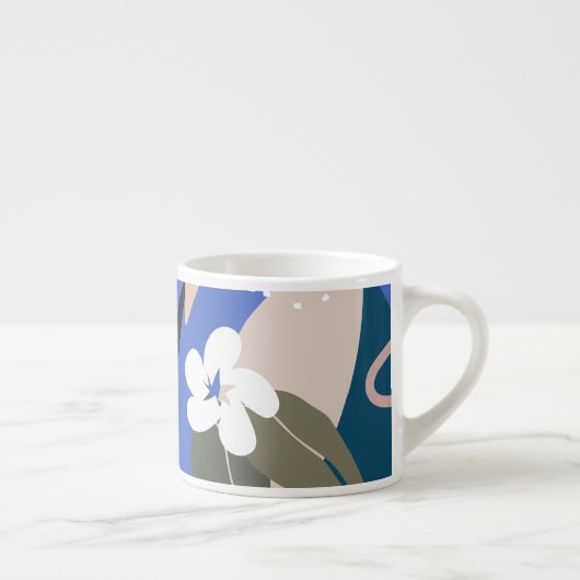 Kleurig abstract tropisch patroon espresso kop (Rechts)