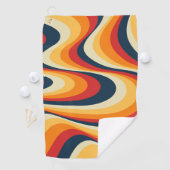 Kleurig abstract vormontwerp golfhanddoek (Insitu)