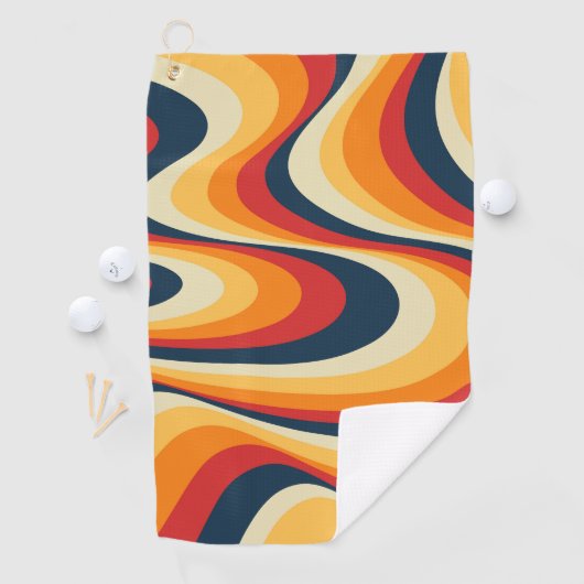 Kleurig abstract vormontwerp golfhanddoek (Insitu)