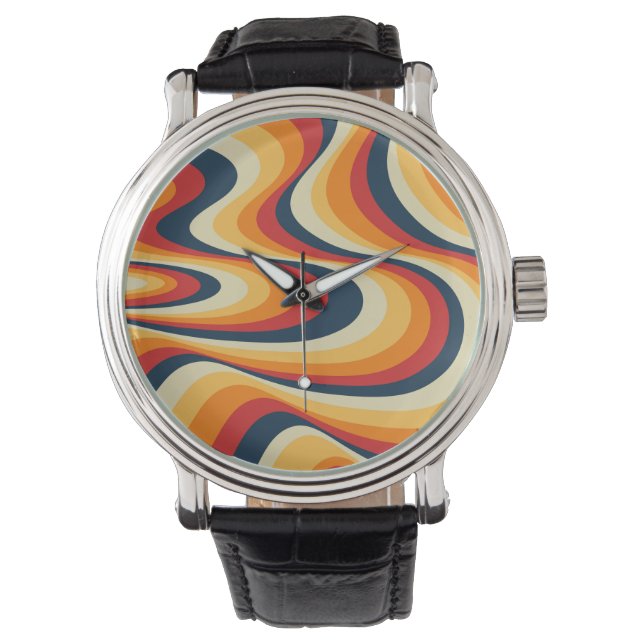 Kleurig abstract vormontwerp horloge (Voorkant)