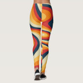 Kleurig abstract vormontwerp leggings (Achterkant)