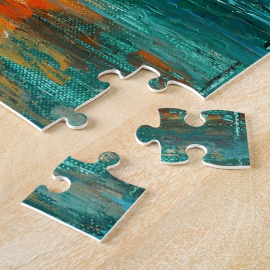 Kleurig Abstract vormontwerp Legpuzzel (Zijkant)